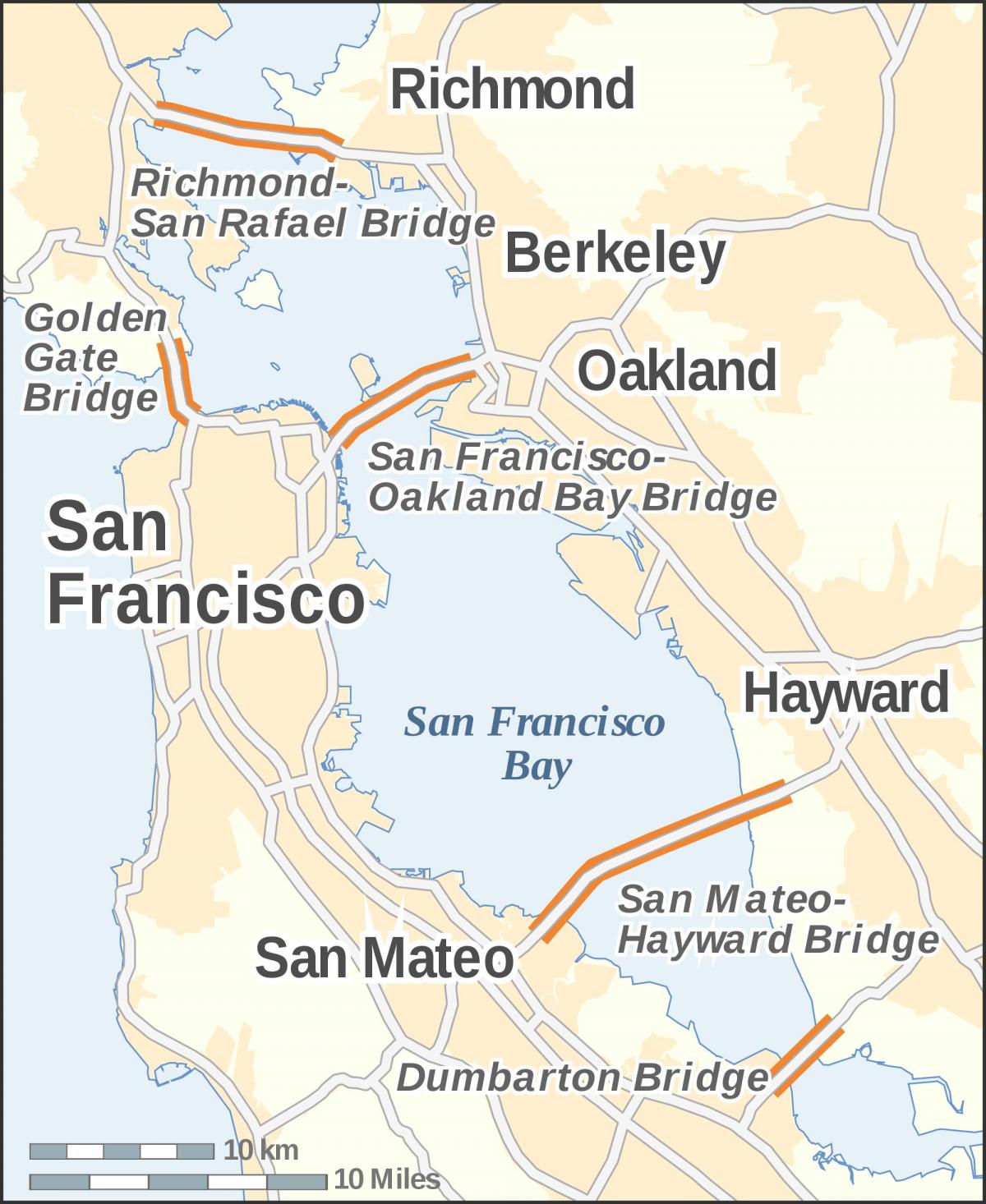 샌프란시스코 지도 골든 게이트 브리지