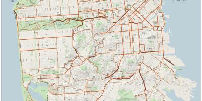 샌프란시스코 자전거를 지도