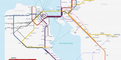 샌프란시스코 지하철 시스템 맵