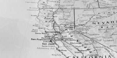 블랙과 화이트 샌프란시스코 지도