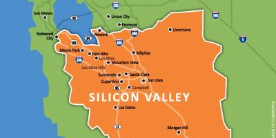 실리콘 밸리에는 세계 지도