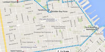 샌프란시스코는 차이나타운 도보 여행 지도