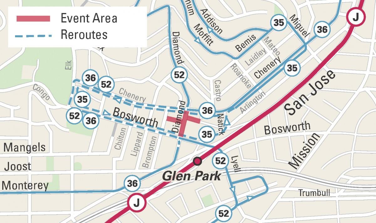 지도 glen park 샌프란시스코