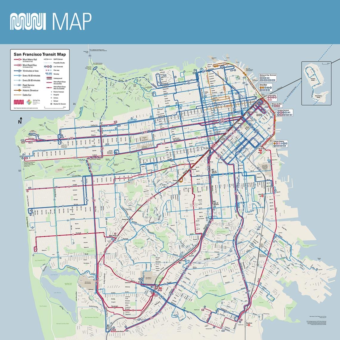 SF muni 노선도