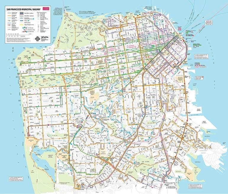 muni 버스 노선 지도