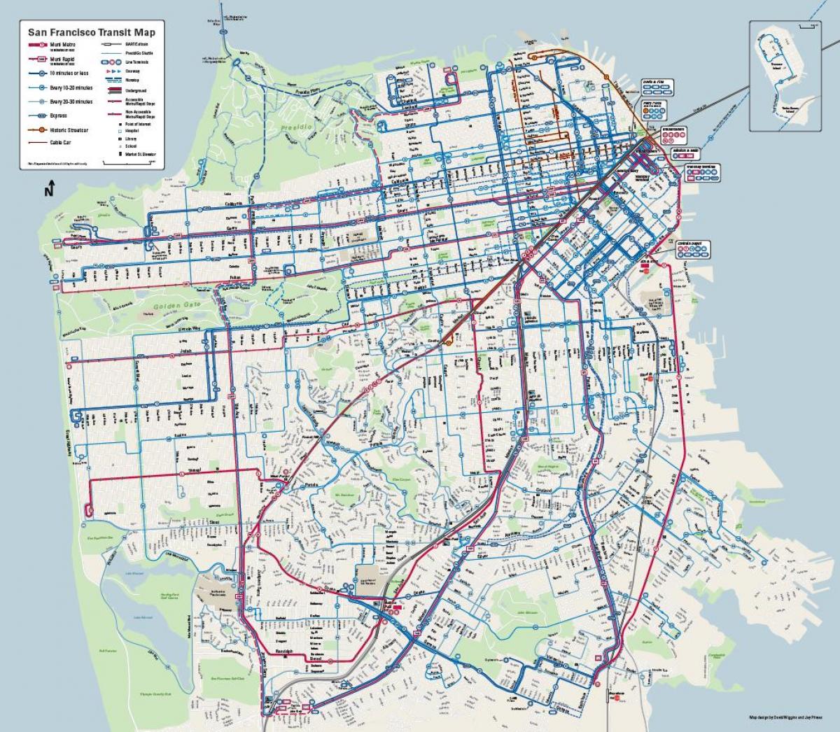 샌프란시스코 버스 시스템은 지도
