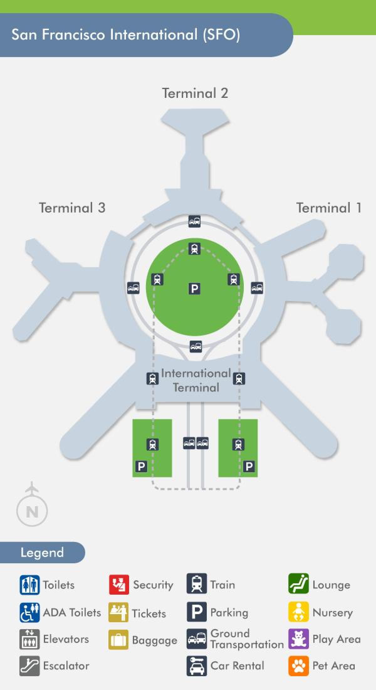 지도 SFO airport terminal1