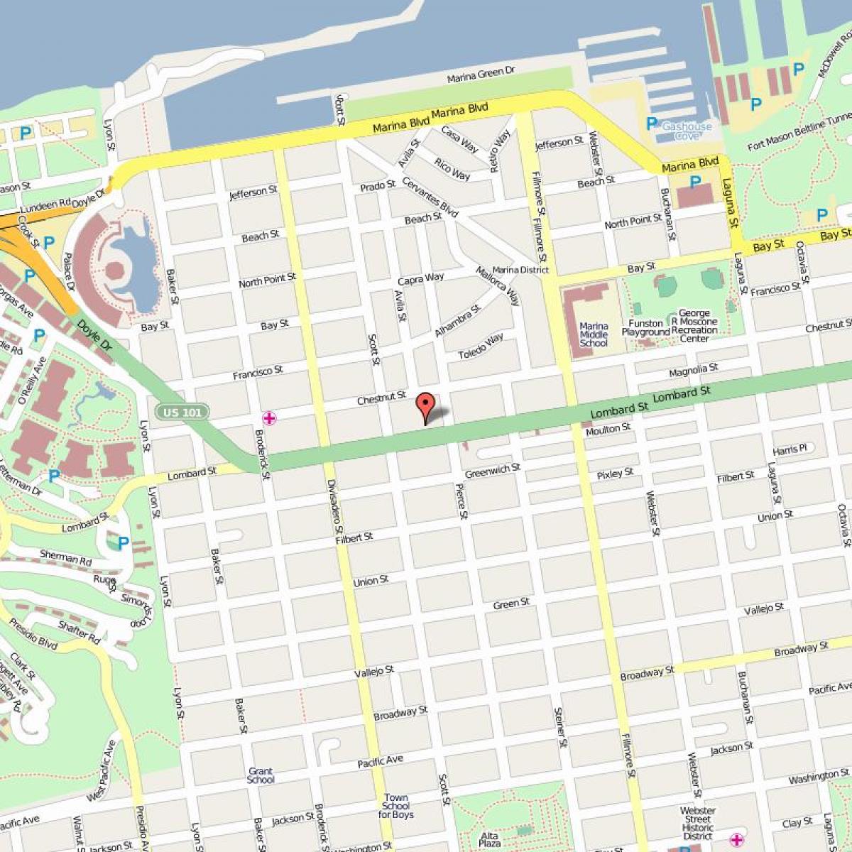 지도 lombard street San Francisco