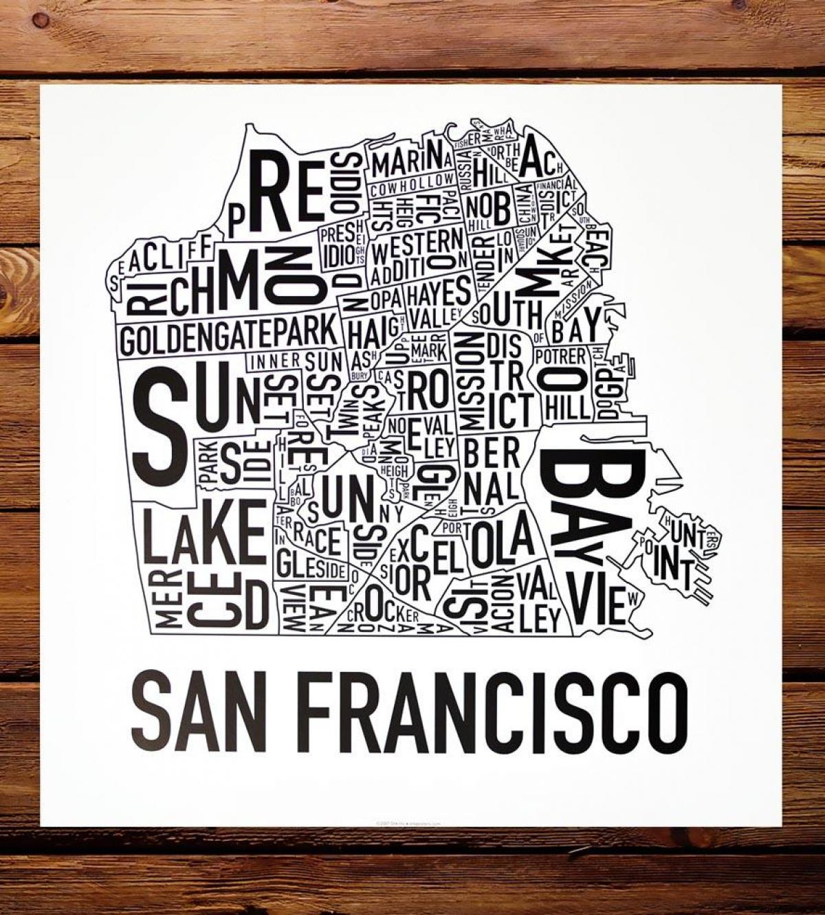 지도 샌프란시스코 지역 예술