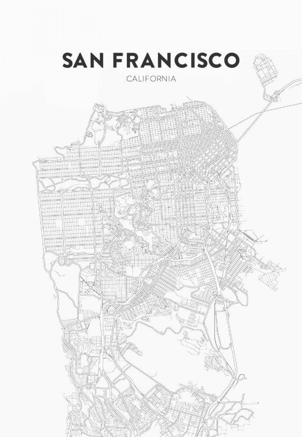 인쇄 샌프란시스코 지도