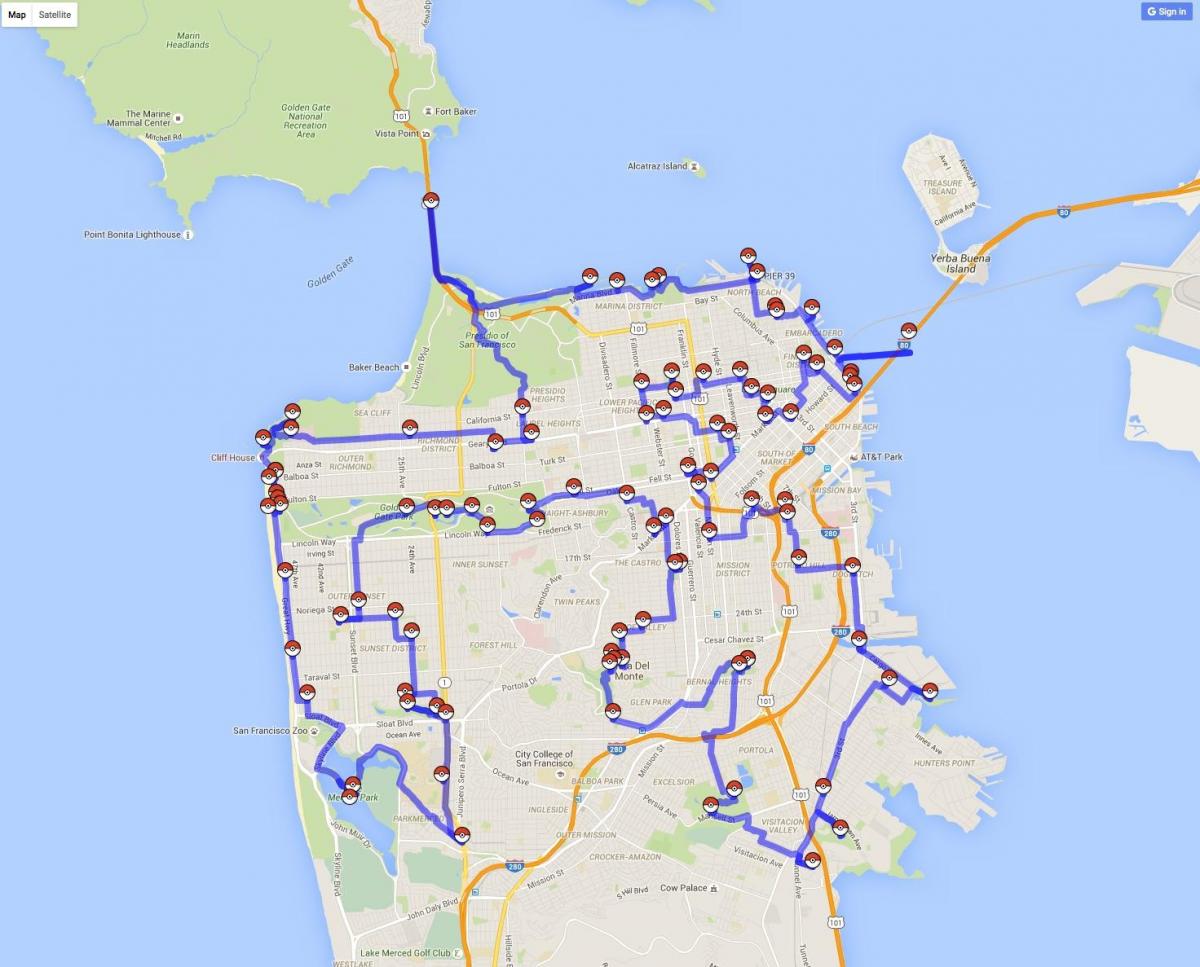지도 샌프란시스코의 포케몬