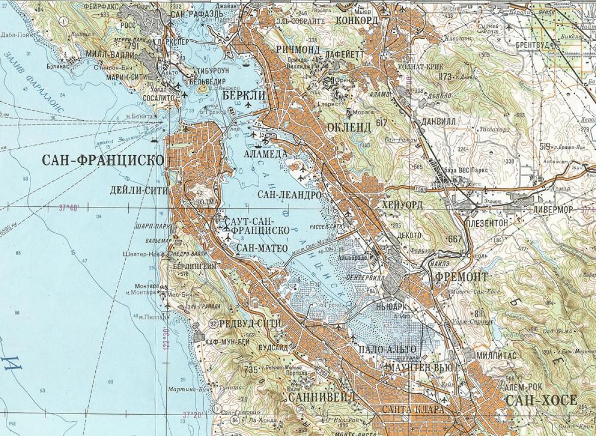 소련의 지도 샌프란시스코