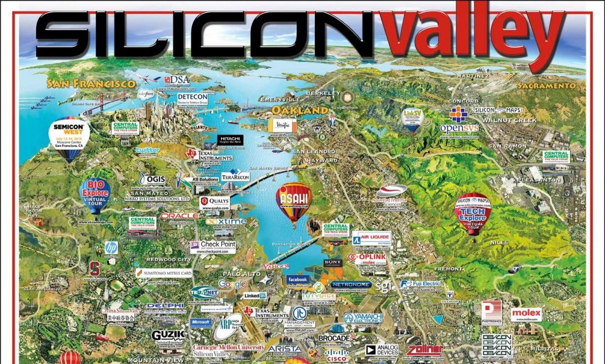 실리콘 밸리 지역 지도