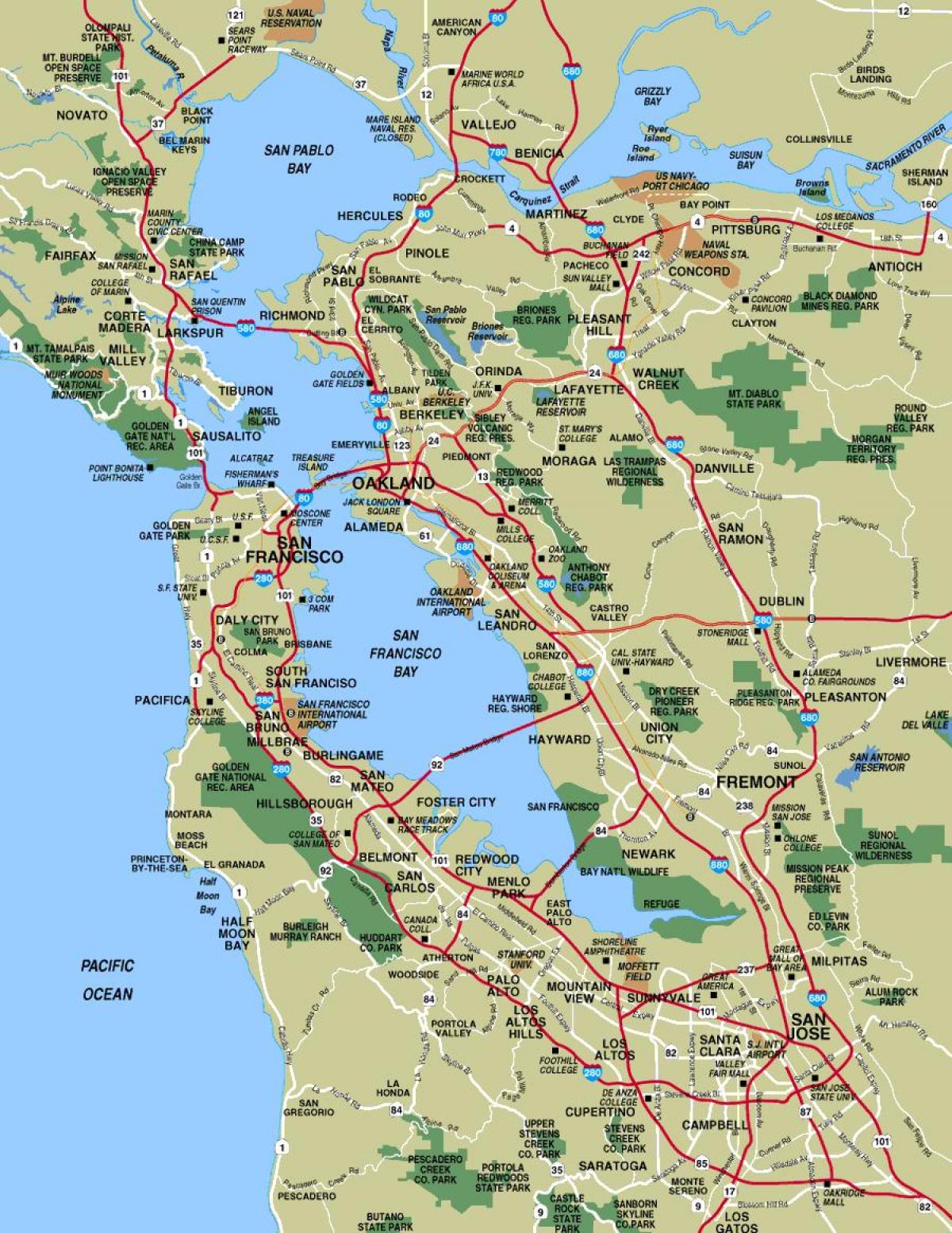 샌프란시스코 지역 지도