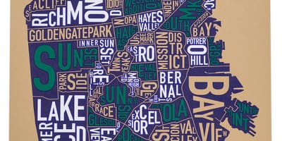 샌프란시스코 인근의지도 포스터