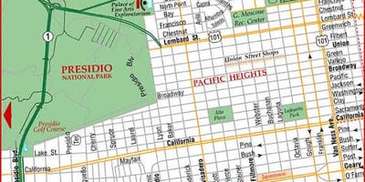 지도 pacific heights 샌프란시스코