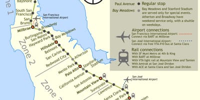 Caltrain 중 지도