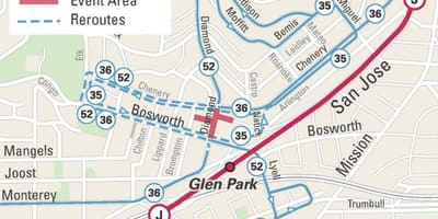 지도 glen park 샌프란시스코