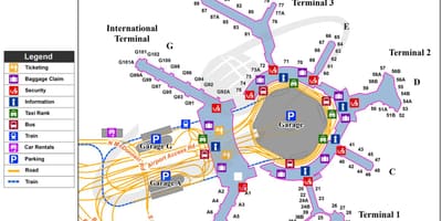 San Fran airport 지도