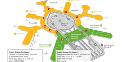 SFO2 터미널 게이트 맵