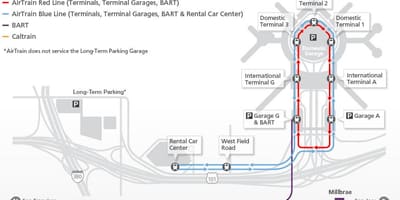 지도 SFO airtrain